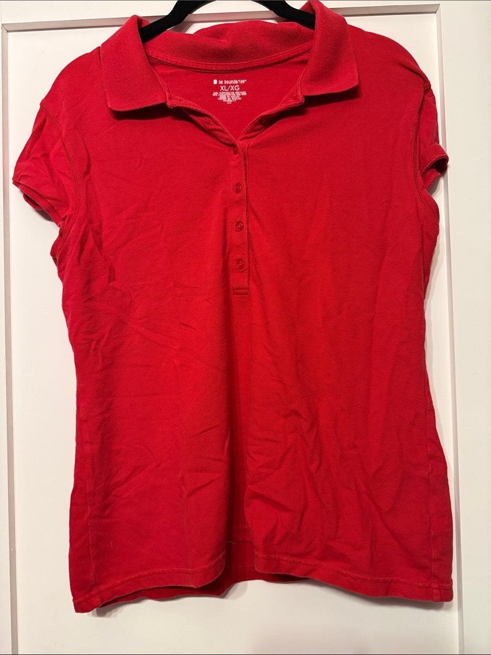No Boundaries Red Polo Top - Short Sleeve